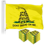 Load image into Gallery viewer, Gadsden Dont Tread on Me Flag 3x5 Ft 10Pack Printed 150D Polyester By G128