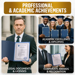 Load image into Gallery viewer, 50 Pack Premium Blue Certificate Holders 8.5 x 11 inch Heavyweight 300gsm Cardstock Diploma Holder &amp; Certificate Folder   Award Certificate Folders for Graduation with Gold Foil Diploma Cover