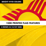 Load image into Gallery viewer, G128 Combo Pack: 6 Feet Tangle Free Spinning Flagpole (Silver) New Mexico NM State Flag 3x5 ft Printed 150D Brass Grommets (Flag Included) Aluminum Flag Pole