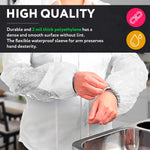Load image into Gallery viewer, Disposable Sleeve Protectors for Arms 18 inch 50 Pack White Polyethylene Disposable Sleeve Covers for Arms  Protective Sleeves for Arms 2 Mil Waterproof Protective Arm Covers with Elastic Ends