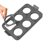 Load image into Gallery viewer, Silicone Egg Rings for Frying Eggs 16.5 x8.9 inch 6 Ring Removable Silicone Egg Molds for Griddle 12 Shapes 6 Round &amp; 6 Square Non Stick &amp; Heat Resistant Ergonomic Handles for Easy Cooking