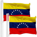 Load image into Gallery viewer, G128 2 Pack: Venezuela Venezuelan Flag  3x5 Ft  Printed 150D Polyester  Indoor/Outdoor, Vibrant Colors, Brass Grommets, Quality Polyester, Much Thicker More Durable Than 100D 75D Polyester