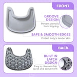 Load image into Gallery viewer, High Chair Tray Compatible with Stokke Trip Trap Chair Matte Gray Ergonomic Curved Design BPA Free Easy to Assemble