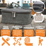 Load image into Gallery viewer, Insulated Lunch Bag Small Lunch Box for Women Men 3.5 x 7.09 x 5.12 inch with Heat Resistant 3 Layers Fabric Thermo Reflective Lining Keeps Food Warm for 4 to 6 Hours Designed for Work or Travel