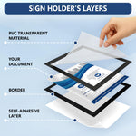 Load image into Gallery viewer, 12 Pcs Magnetic Sign Holder 8.5 x 11 inch Magnetic Frames for Wall Document Holder Reusable Adhesive Frames Windows Picture Frame Display Sleeve Peel &amp; Stick Magnet Door Sign Holder Magnet Page Protector