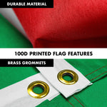 Load image into Gallery viewer, G128  6 Feet Tangle Free Spinning Flagpole (Black) Italy Brass Grommets Printed 3x5 ft (Flag Included) Aluminum Flag Pole
