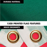 Load image into Gallery viewer, G128 Combo Pack: 6 Ft Tangle Free Spinning Flagpole (White) &amp; Bangladesh Flag 3x5 Ft Printed 150D Polyester, Brass Grommets (Flag Included) Aluminum Flag Pole