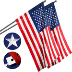 Load image into Gallery viewer, USA American Flag 3x5 Ft 2Pack Pole Sleeve Embroidered Polyester By G128