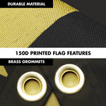Load image into Gallery viewer, G128 Combo Pack: 6 Ft Tangle Free Aluminum Spinning Flagpole (Black) &amp; American USA Camouflage Flag 3x5 Ft, LiteWeave Pro Series Printed 300D Polyester  Pole with Flag Included