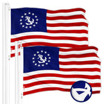 Load image into Gallery viewer, G128 2 Pack: American USA Yacht Ensign Flag  2x3 Ft  ToughWeave Series Embroidered 300D Polyester  Nautical Flag, Embroidered Stars, Sewn Stripes, Indoor/Outdoor, Brass Grommets