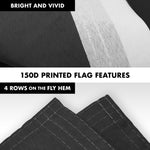 Load image into Gallery viewer, G128 Combo Pack: 5 Ft Tangle Free Aluminum Spinning Flagpole (Black) &amp; Solid Black Color Flag 2x3 Ft, LiteWeave Pro Series Printed 150D Polyester  Pole with Flag Included