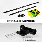 Load image into Gallery viewer, G128  6 Feet Tangle Free Spinning Flagpole (Black) Gadsden Double Sided Brass Grommets Embroidered 3x5 ft (Flag Included) Aluminum Flag Pole