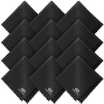 Load image into Gallery viewer, Microfiber Cleaning Cloth for Glasses Eyeglass Cleaning Cloth Lens Cleaning Cloth Microfiber Glasses Cleaning Cloth for Phone Screens Camera Lens Cleaner 12 pcs Black