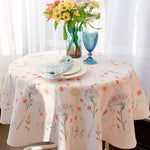 Load image into Gallery viewer, Finest Floral Coloring Round Easter Tablecloth 60 inch Non Iron Stain Resistant