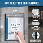 Load image into Gallery viewer, 30 Pack 8.5x11 inch Job Ticket Holders Simply Insert and Remove up to 20 Sheets
