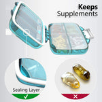 Load image into Gallery viewer, Travel Pill Organizer Moisture Proof Pill Box Daily Medicine 7 Compartments