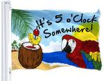 Load image into Gallery viewer, Combo Pack: USA American Flag &amp; It's 5 O'Clock Somewhere Flag 3x5 FT Printed 150D Polyester