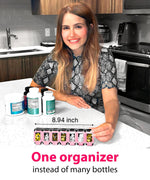 Load image into Gallery viewer, Weekly Pill Organizer 1 time a Day Pill Box 7 Day with Enhanced Waterproof Seal Pink Large compartments Hold Big Vitamins &amp; Supplements Upgraded Locking lids for Home &amp; Travel use Durable Hard case