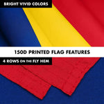 Load image into Gallery viewer, G128 Combo Pack: 6 Ft Tangle Free Spinning Flagpole (Black) &amp; Romania Flag 3x5 Ft Printed 150D Polyester, Brass Grommets (Flag Included) Aluminum Flag Pole