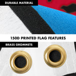Load image into Gallery viewer, G128 Combo Pack: 6 Ft Tangle Free Aluminum Spinning Flagpole (Black) &amp; DeSantis Election 2024 Flag 3x5 Ft, LiteWeave Pro Series Printed 150D Polyester  Pole with Flag Included