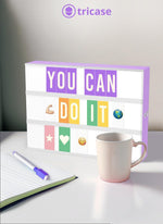 Load image into Gallery viewer, Purple Cinema Light Box with 312 Letters Emojis 3 Markers Led Light Box Sign