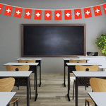 Load image into Gallery viewer, G128 Switzerland Swiss Bunting Banner  Flag 8.2 x 5.5 Inch, Full String 33 Feet  Printed 150D Polyester, Decorations For Bar, School, Festival Events Celebration