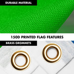 Load image into Gallery viewer, G128 Combo Pack: 6 Ft Tangle Free Aluminum Spinning Flagpole (Silver) &amp; Sierra Leone Sierra Leonean Flag  3x5 Ft LiteWeave Pro Series Printed 150D Polyester  Pole with Flag Included