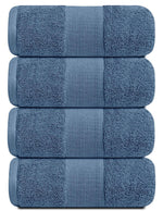 Load image into Gallery viewer, 4 Pack Resort Collection Soft Bath Towels 28x55 in Luxury Plush Cotton Blue