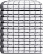 Load image into Gallery viewer, 8 Pack Premium Dish Towels for Kitchen with Hanging Loop Cotton 16x26 inch Grey