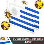Load image into Gallery viewer, Uruguay Uruguayan Flag 3x5 Ft 2Pack Doublesided Embroidered Polyester By G128