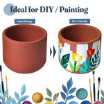 Load image into Gallery viewer, 4 Inch and 6 Inch Terracotta Pot Set of 2 Ceramic Planter Clay Pots for Indoor Plants Succulent Planter with Drainage Hole and Mesh Net DIY Craft Garden &amp; Home Decor