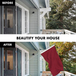 Load image into Gallery viewer, G128 Combo Pack: 5 Ft Tangle Free Aluminum Spinning Flagpole (Silver) &amp; Solid Burgundy Color Flag 2.5x4 Ft, LiteWeave Pro Series Printed 150D Polyester  Pole with Flag Included
