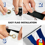 Load image into Gallery viewer, G128  6 Feet Tangle Free Spinning Flagpole (Black) Colorado Flag Brass Grommets Embroidered 3x5 ft (Flag Included) Aluminum Flag Pole
