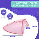 Load image into Gallery viewer, 3 Pack Safety Glasses Side Shields   Transparent Pink Side Shields for Glasses Flexible and Durable Plastic Modern Design and Easy to Clip On Good for Construction Woodworking and Metalworking
