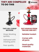 Load image into Gallery viewer, Red Hookah set with everything Hookah Set 2 Hose Hookah LilOne