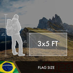Load image into Gallery viewer, Brazil Brazilian Flag 3x5 Ft 5Pack Doublesided Embroidered Polyester By G128