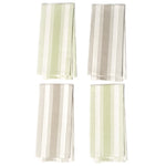Load image into Gallery viewer, The Fine Living Co. Decorative Kitchen Towels Set of 4 Recycled Cotton Dish Towels for Drying Dishes 28x18 inch Gray &amp; Green Absorbent Tea Towels Boho Stripe Design Eco Friendly