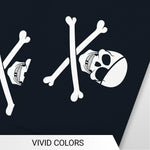 Load image into Gallery viewer, G128 Pirate (Jolly Roger)  Bones Bunting Banner  Flag 8.2 x 5.5 Inch, Full String 33 Feet  Printed 150D Polyester, Decorations For Bar and Festival Events Celebration