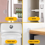 Load image into Gallery viewer, Wall Protectors 4 Pcs of Clear Rubber Knob Self Adhesive Guard Door Bumper Reusable Solution for Stopping Damage &amp; Noise from Doors in Your Home or Office Durable Shock Absorbent Discreet