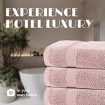 Load image into Gallery viewer, Pink Bath Towels 27x54 Inch Cotton Towel Set 4 Pack for Bathroom Hotel Gym Spa Soft Extra Absorbent Quick Dry