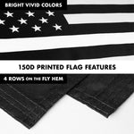 Load image into Gallery viewer, G128 Combo Pack: Flag Pole 6 FT White Tangle Free &amp; USA America Black and White Flag 3x5 FT Brass Grommets Printed Polyester (Flag Included) Aluminum Flag Pole
