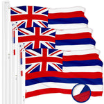 Load image into Gallery viewer, G128 3 Pack: Hawaii HI Hawaiian Flag  3x5 Ft  ToughWeave Series Embroidered 300D Polyester  Embroidered Design, Indoor/Outdoor, Vibrant Colors, Brass Grommets