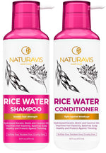 Load image into Gallery viewer, Rice Water Shampoo and Conditioner Set 16 Fl Oz Set of 2 Sulfate Free and Paraben Free Blend for Thinning Hair Volume and Thickness for Fine Hair Volumizing Salon Quality For Women and Men