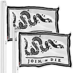 Load image into Gallery viewer, Join, or Die White Flag 3x5 Ft 2Pack Printed 150D Polyester