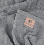Load image into Gallery viewer, 12 Pcs Bath Towel Set for Bathroom Wealuxe Collection 100% Cotton Light Gray