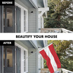 Load image into Gallery viewer, G128 Combo Pack: 6 Ft Tangle Free Spinning Flagpole (Silver) &amp; Austria Flag 3x5 Ft Printed 150D Polyester, Brass Grommets (Flag Included) Aluminum Flag Pole