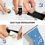 Load image into Gallery viewer, G128 Combo Pack: 6 Ft Tangle Free Aluminum Spinning Flagpole (Black) &amp; Micronesia Micronesian Flag  3x5 Ft LiteWeave Pro Series Printed 150D Polyester  Pole with Flag Included