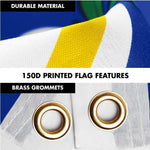 Load image into Gallery viewer, G128 Combo Pack: 6 Ft Tangle Free Spinning Flagpole (Silver) &amp; Connecticut Flag 3x5 Ft Printed 150D Polyester, Brass Grommets (Flag Included) Aluminum Flag Pole
