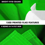 Load image into Gallery viewer, G128 Combo Pack: 5 Ft Tangle Free Aluminum Spinning Flagpole (Black) &amp; Solid Lime Green Color Flag 2x3 Ft, LiteWeave Pro Series Printed 150D Polyester  Pole with Flag Included