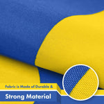 Load image into Gallery viewer, G128 Ukraine Ukrainian Coat of Arms Flag  3x5 Ft  LiteWeave Pro Series Printed 150D Polyester, 4 Corner Brass Grommets  Country Flag, Perfect For Balcony, More Durable Than 100D 75D Polyester